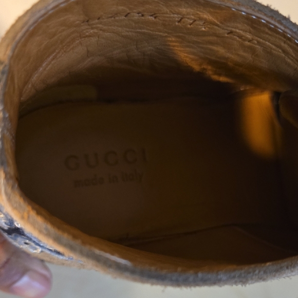 Gucci Brown Chukka Boots with Suede Finish